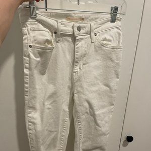 Levi's 721 High Rise Skinny 27 Waist in White